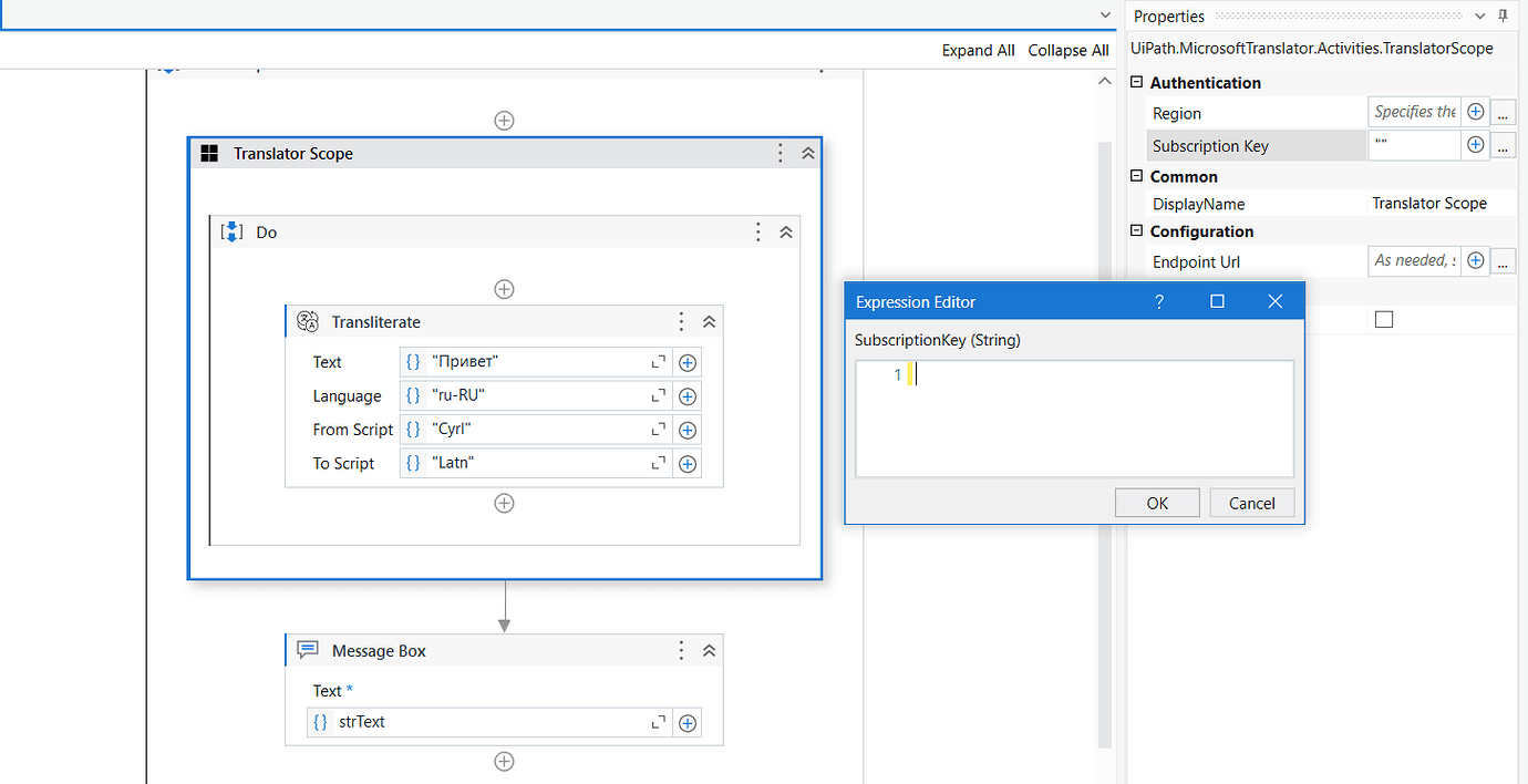 How to convert latin to cyrillic and compare them Studio UiPath