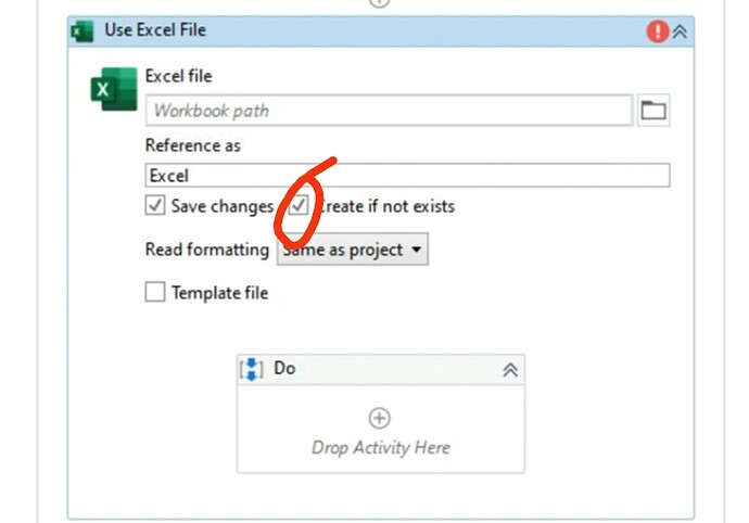 A software interface for using an Excel file is shown with the "Save changes" and "Create if not exists" options checked. (Captioned by AI)