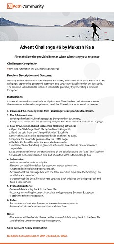 UiPath Challenge 6_Mukesh Kala