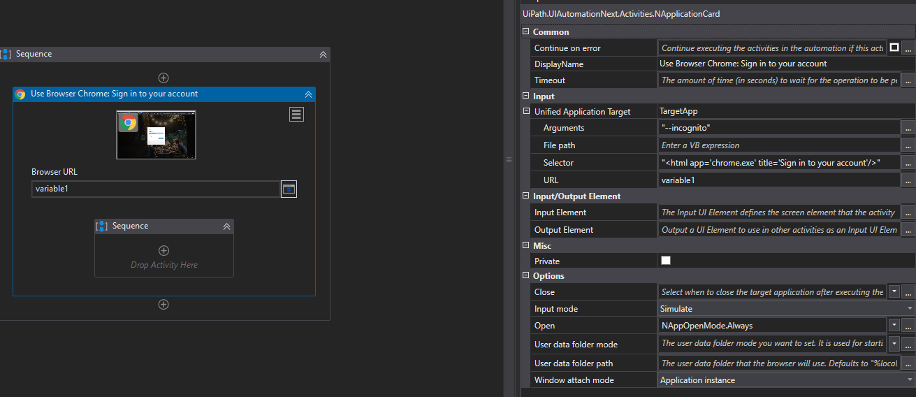 Use Browser Is Missing Settings Like “Private” & “Newsession” In The Modern  Design - Studio - Uipath Community Forum