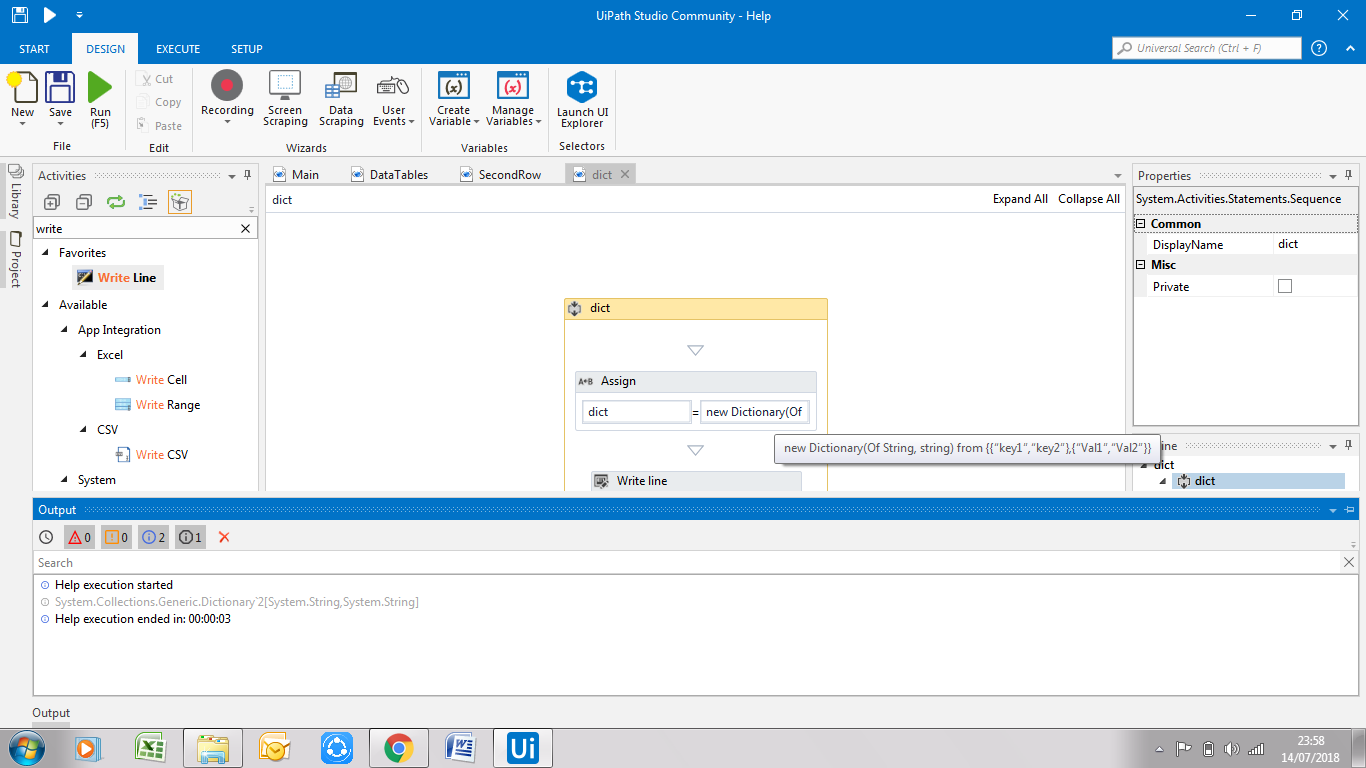 Dictionary enters to infinite loop if used in writeline directly