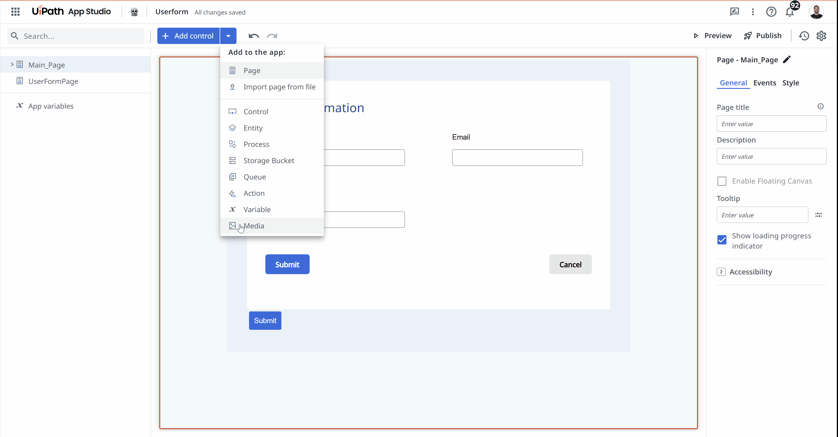 Add image to Apps Page