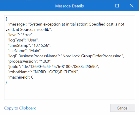 System Exception At Initialization: Specified Cast Is Not Valid. At Source:  Mscorlib - Automation Starter - Uipath Community Forum