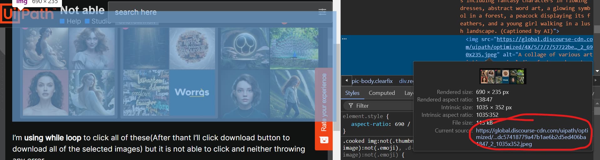 Not able to download images - Studio - UiPath Community Forum