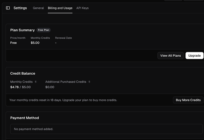v0 Billing page