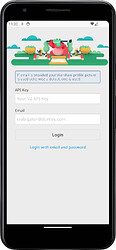 Login API Key Screen