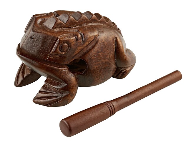 wooden frog