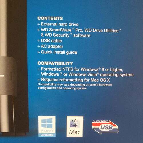 My Book 3TB USB3.0 packaging