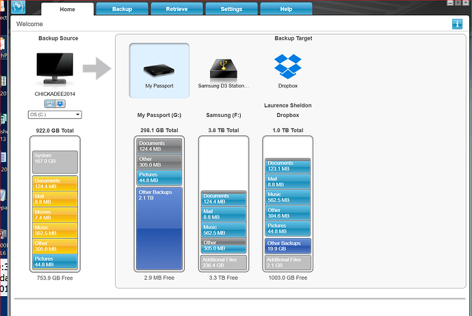 Backup confighration
