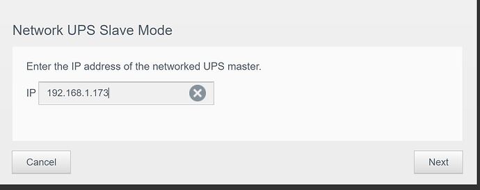 Network UPS IP Screen