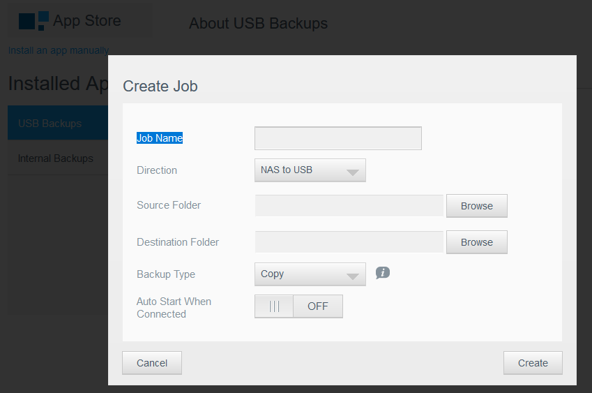 NAS to USB